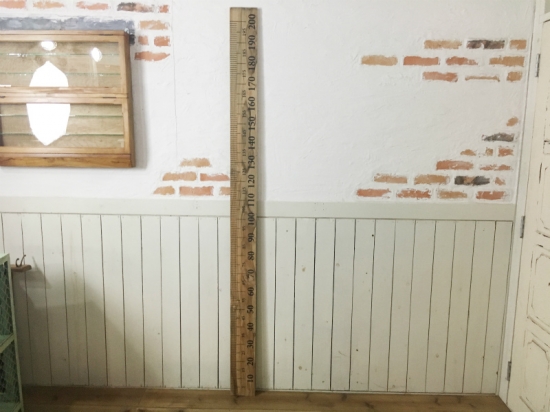 古木 チーク無垢材 2M 長尺スケール