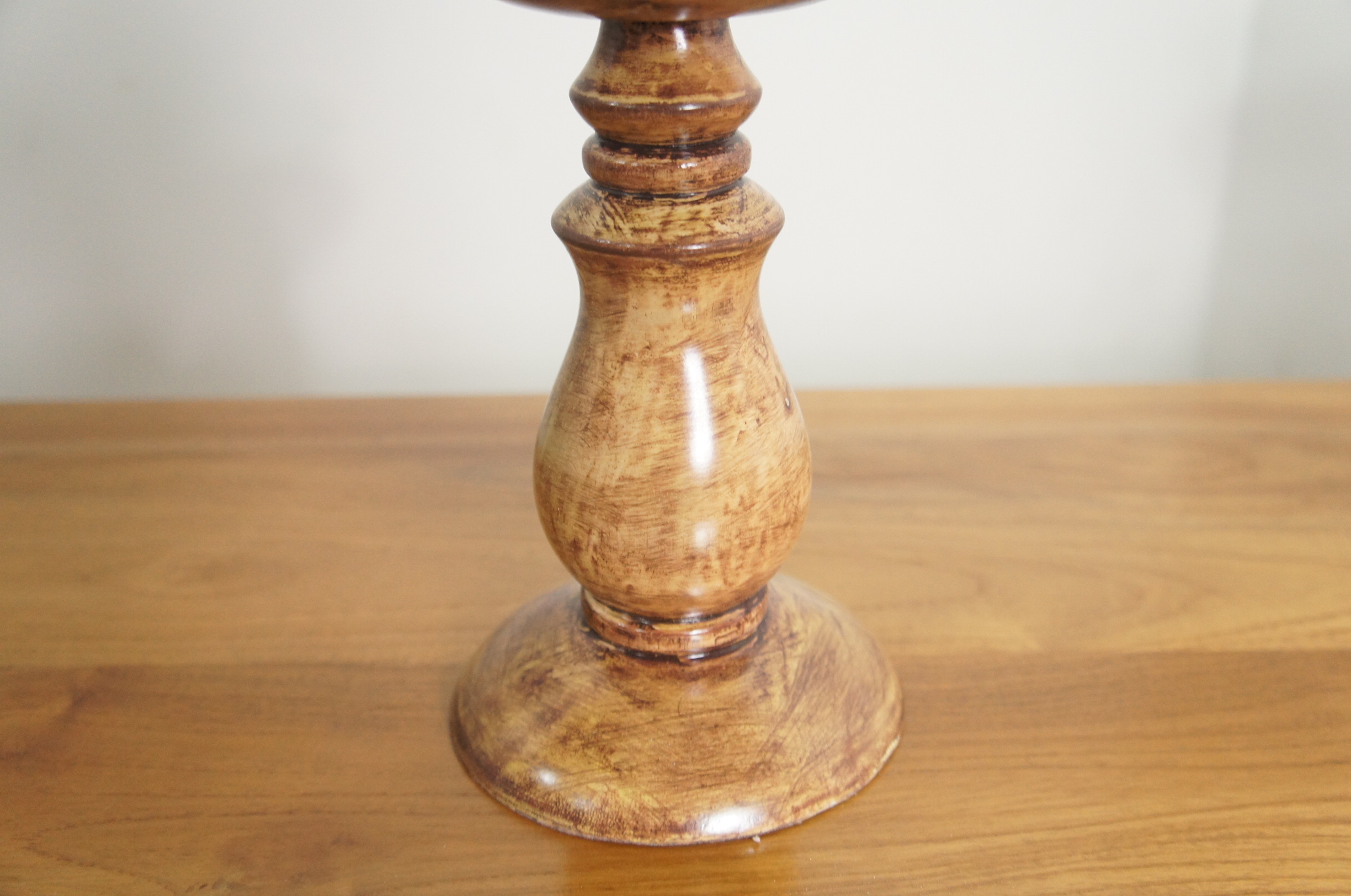 アンティーク調 木製 キャンドルスタンド 蝋燭立 燭台 S