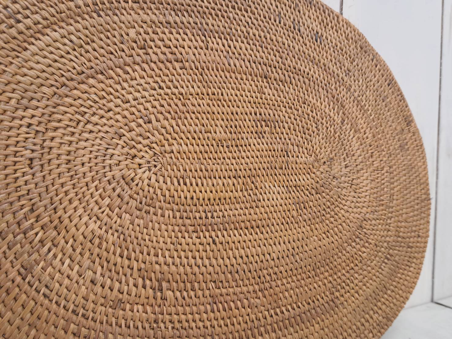 アタ製 ランチョンマット 手編み 楕円形 ナチュラル