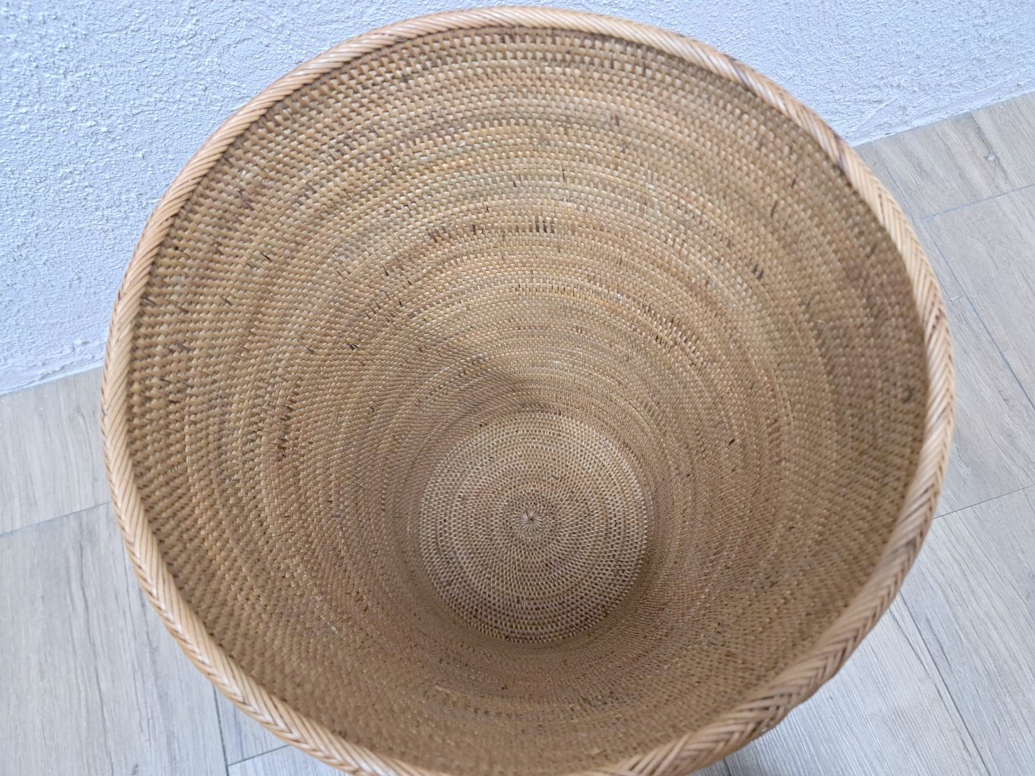 アタ製 バケツ バスケット 鉢カバー ランドリー 収納 ごみ箱 ダストボックス インテリア  籠 ナチュラル バリ島